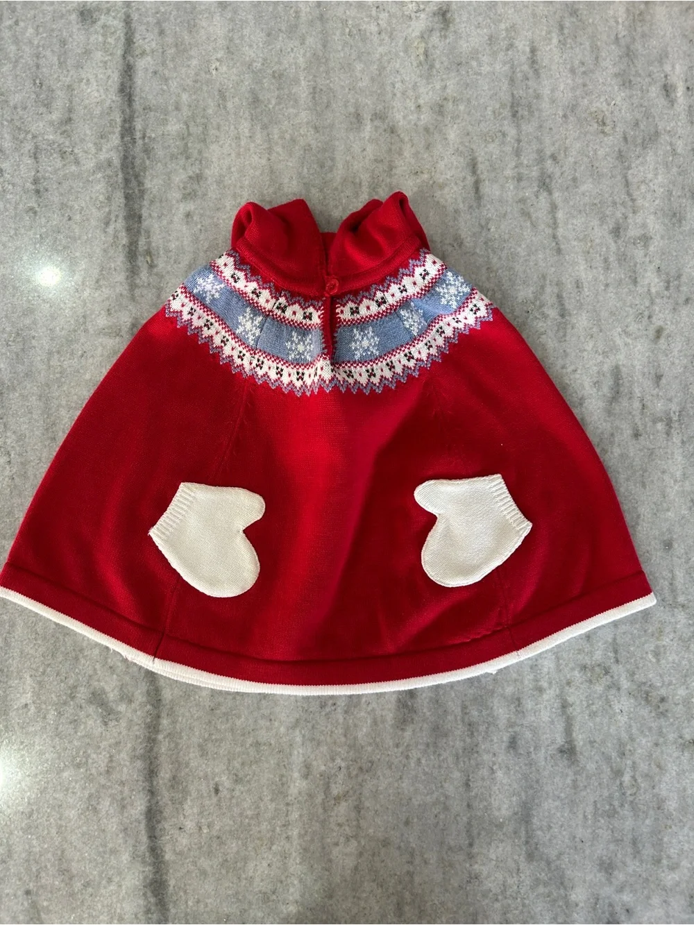 Angel Dear Knit Hooded Poncho Size 4